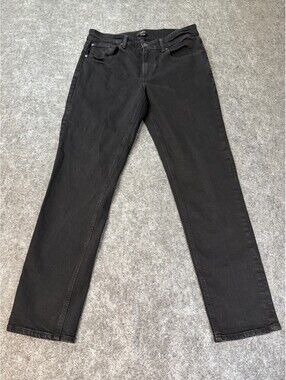 Quince Mens 32x32 Black Slim Straight Stretch Jeans Organic Cotton